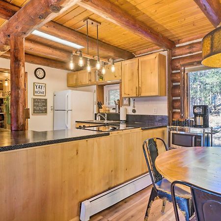 Classic Colorado Log Home With Mountain Views! Florissant المظهر الخارجي الصورة