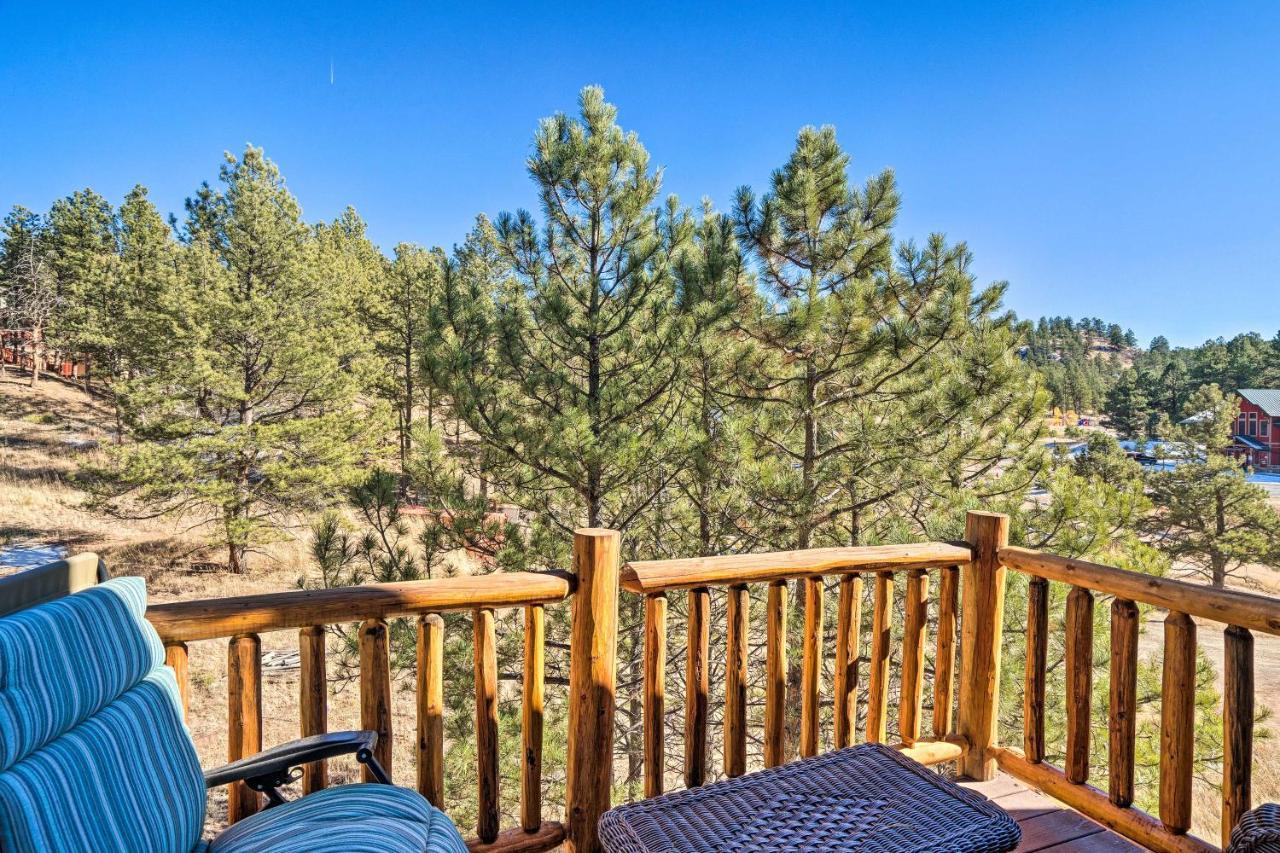 Classic Colorado Log Home With Mountain Views! Florissant المظهر الخارجي الصورة