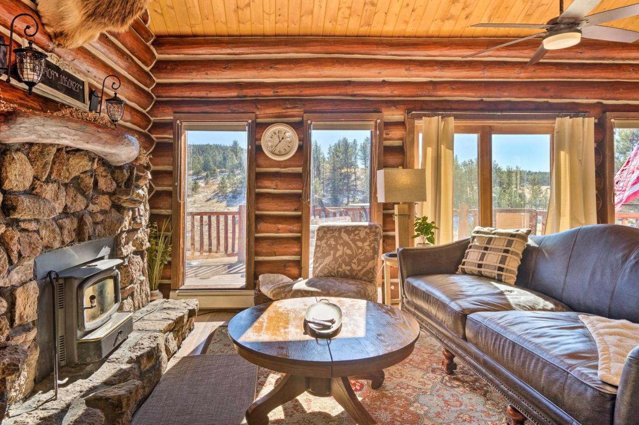 Classic Colorado Log Home With Mountain Views! Florissant المظهر الخارجي الصورة