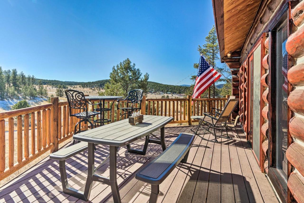 Classic Colorado Log Home With Mountain Views! Florissant المظهر الخارجي الصورة