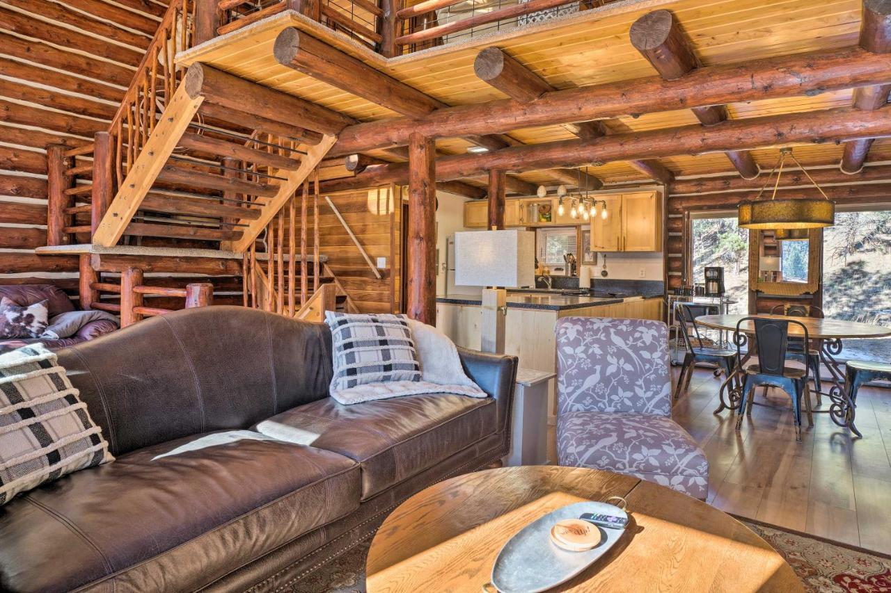 Classic Colorado Log Home With Mountain Views! Florissant المظهر الخارجي الصورة