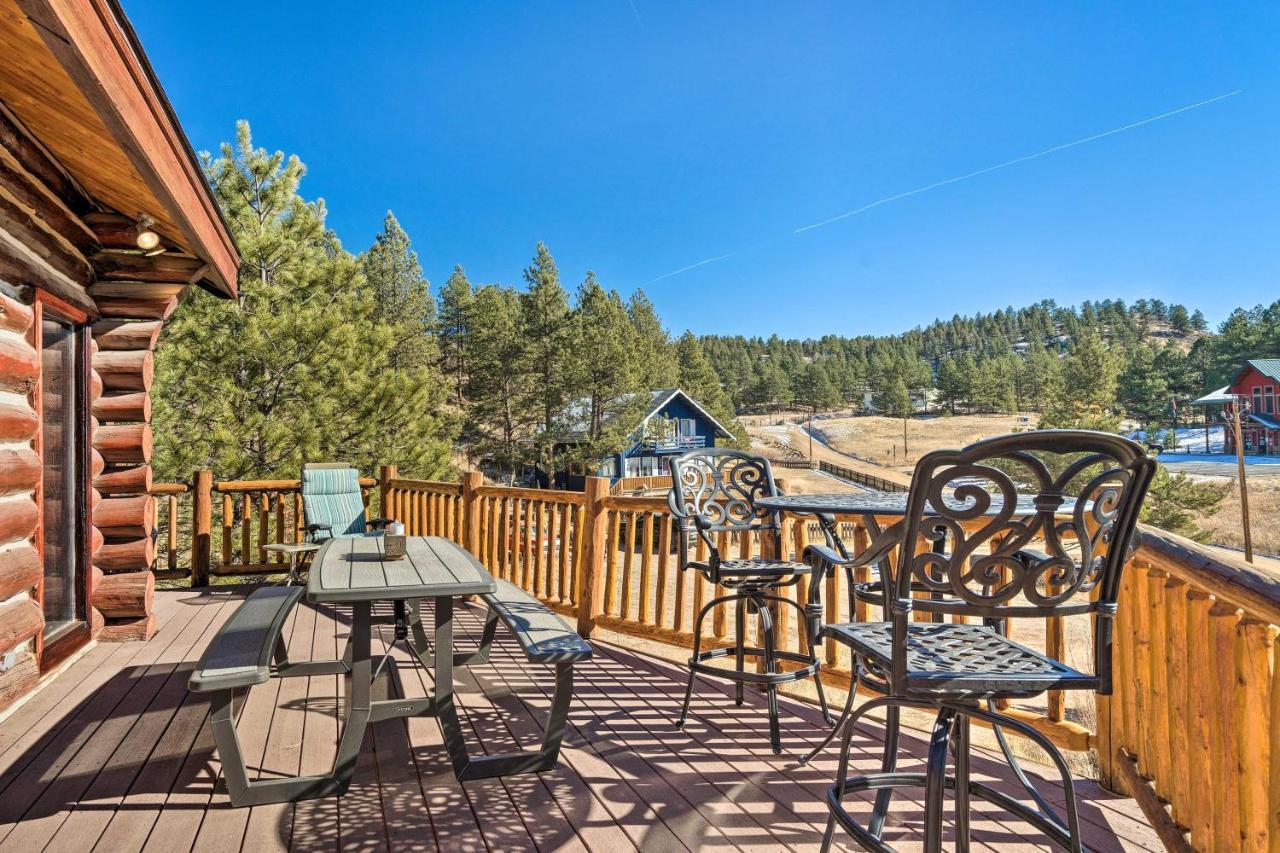 Classic Colorado Log Home With Mountain Views! Florissant المظهر الخارجي الصورة