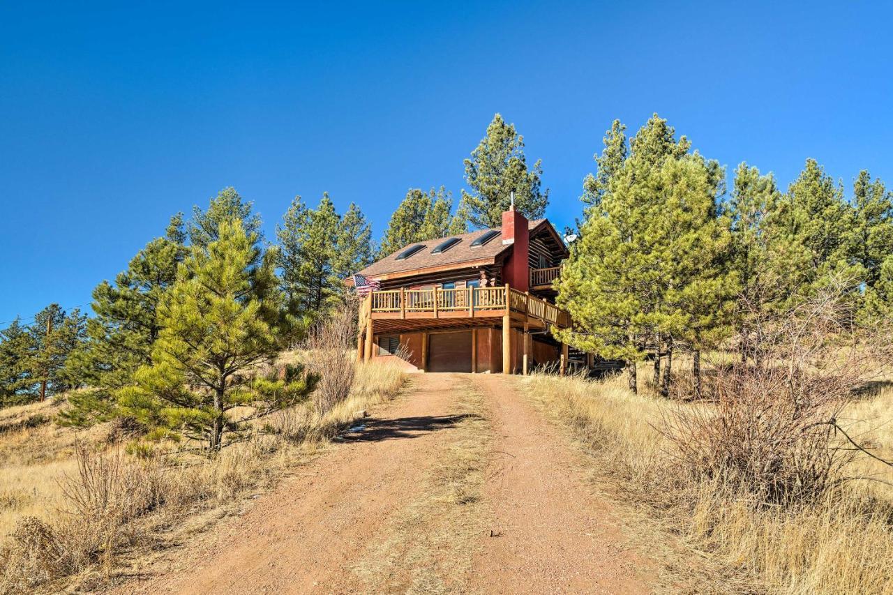 Classic Colorado Log Home With Mountain Views! Florissant المظهر الخارجي الصورة